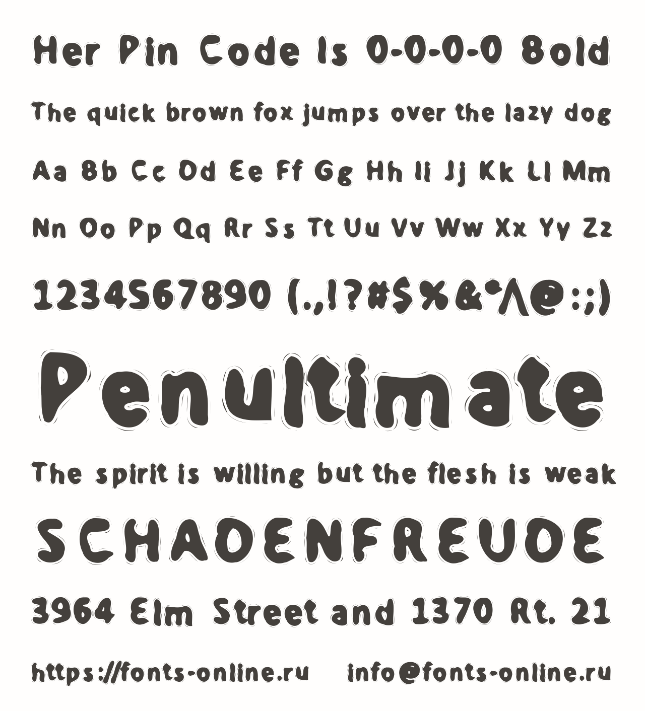 Her Pin Code Is 0-0-0-0 Bold Free Font Download
